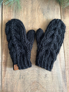 Wheatley Mittens Cable Black
