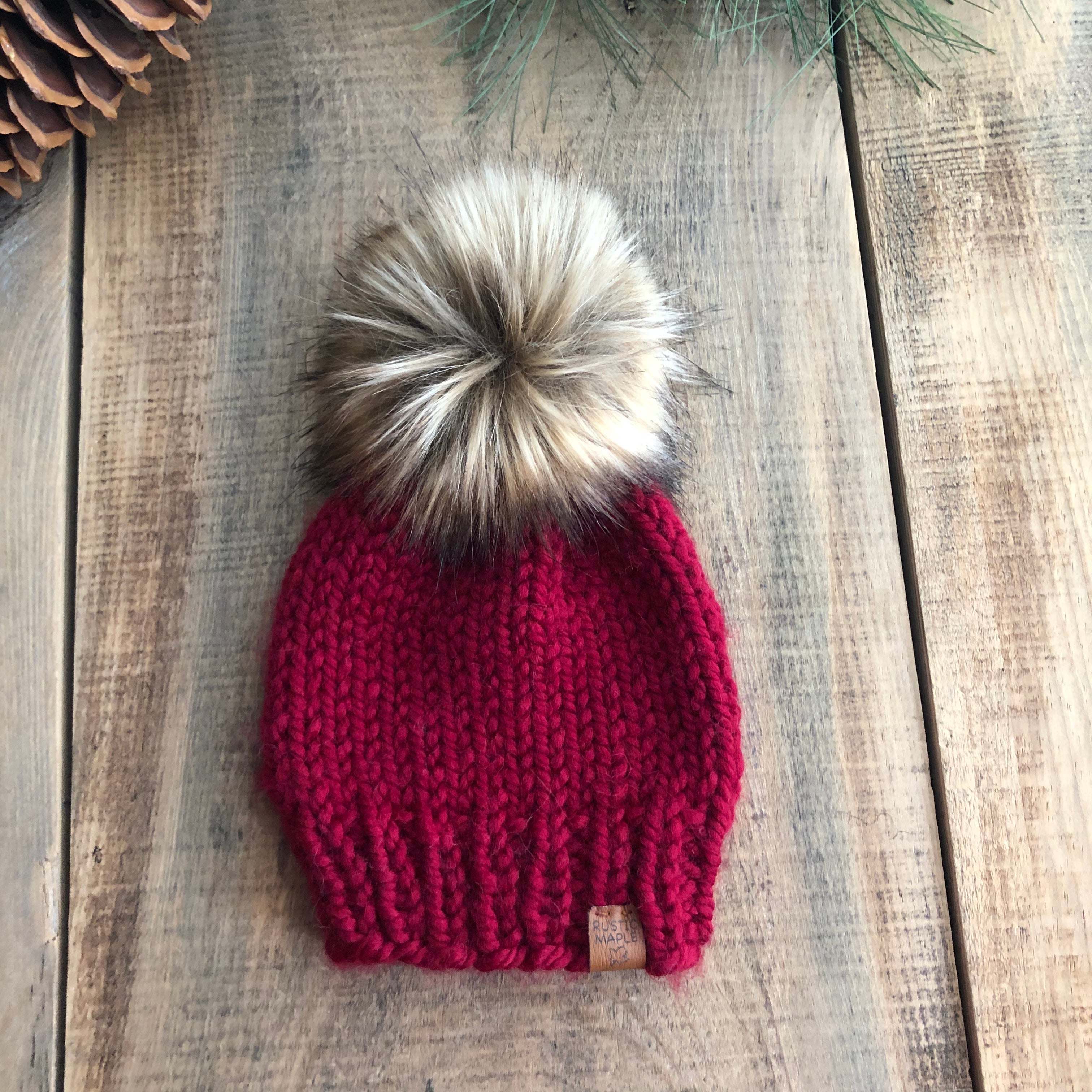 Killarney Baby 6-12 Months Cranberry Red Ready To Ship Beanie Toque