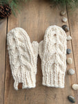 Wheatley Mittens Cable Fisherman Cream