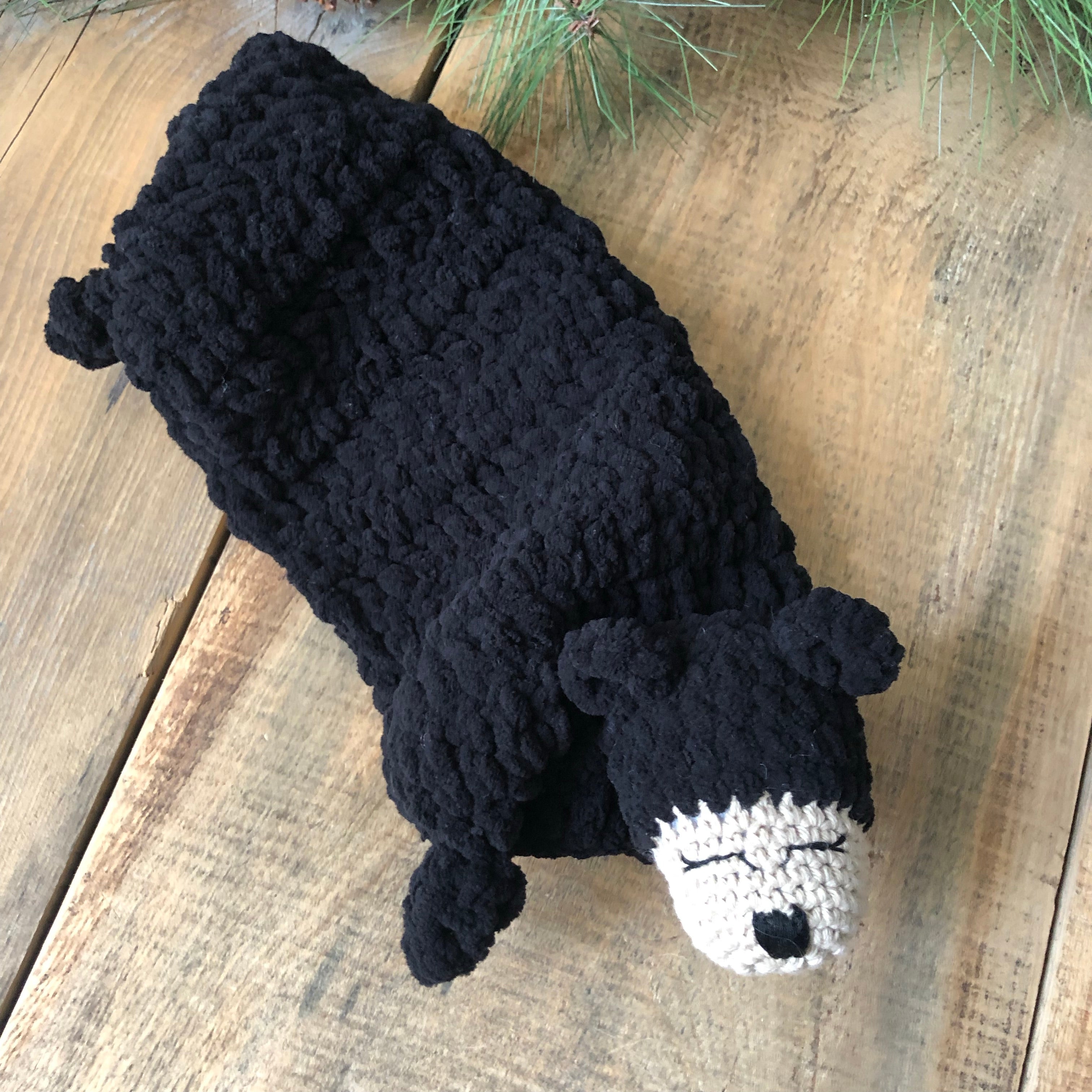 Baby Bear Lovey Black Bear Baby Newborn Gift Ready to Ship