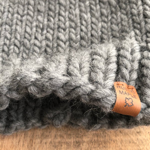Killarney Peruvian Highland Wool Beanie Toque Dark Spotted Grey